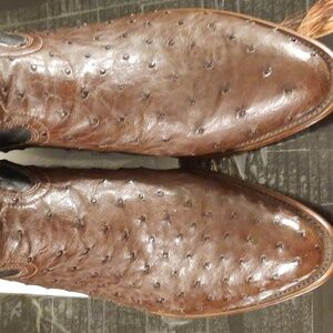 Republic Boot Co Full Quill Ostrich Handmade Cowboy Boots 11d worn 1 time.